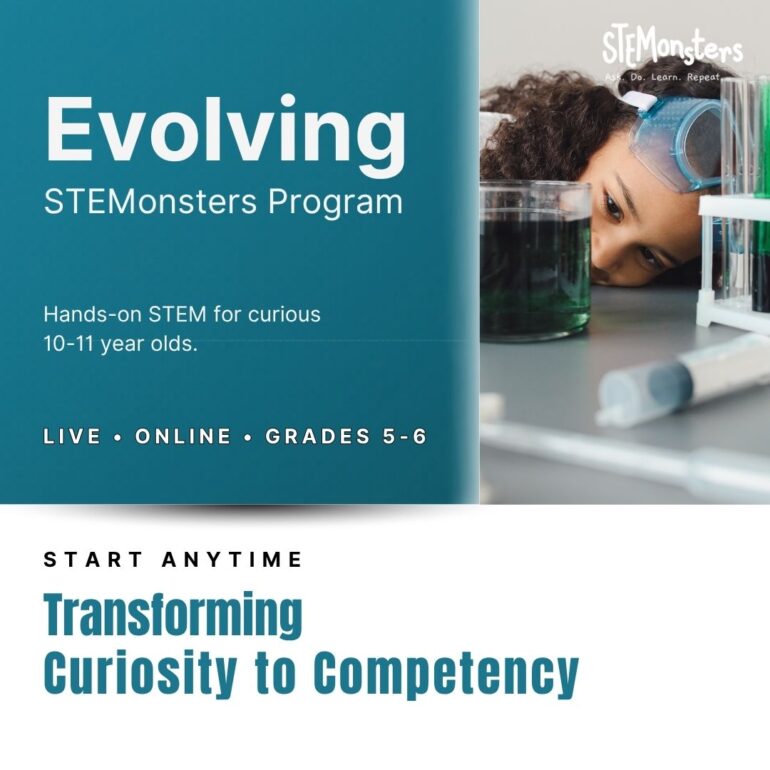 Hands-on Science Experiment for a student of Evolving STEMonsters program for 10-11 year olds