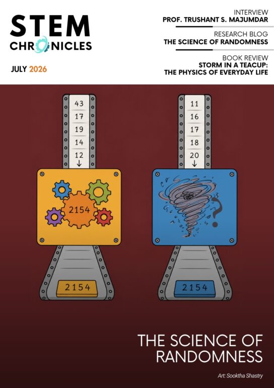 Cover page of STEM Chronicles Magazine July 2026 edition, featuring a mystical tree with numbers and patterns, titled "Beyond the Fibonacci Series: Applications in Science and Technology